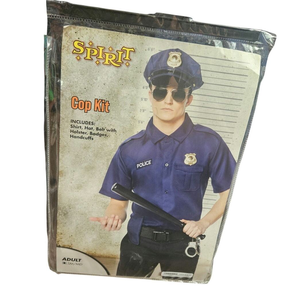 Spirit Cop Adult Costume Halloween small/medium police officer New